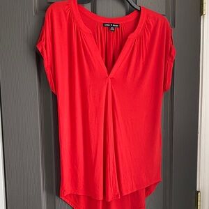 Cable & Gauge Bright Red Blouse